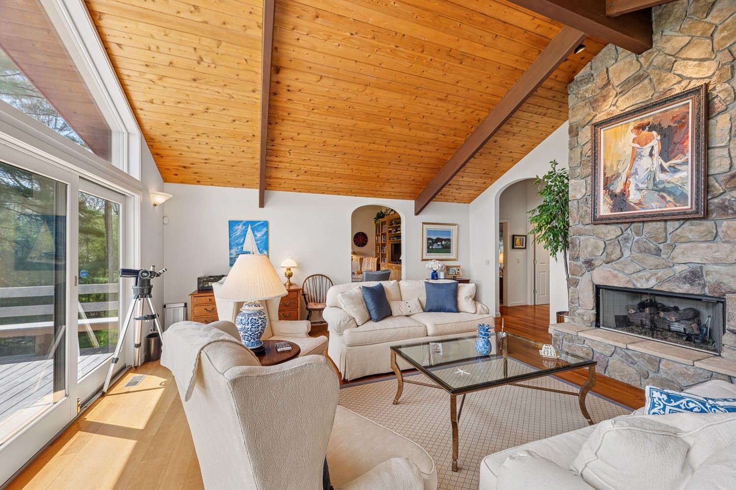 The same living room, professionally photographed
