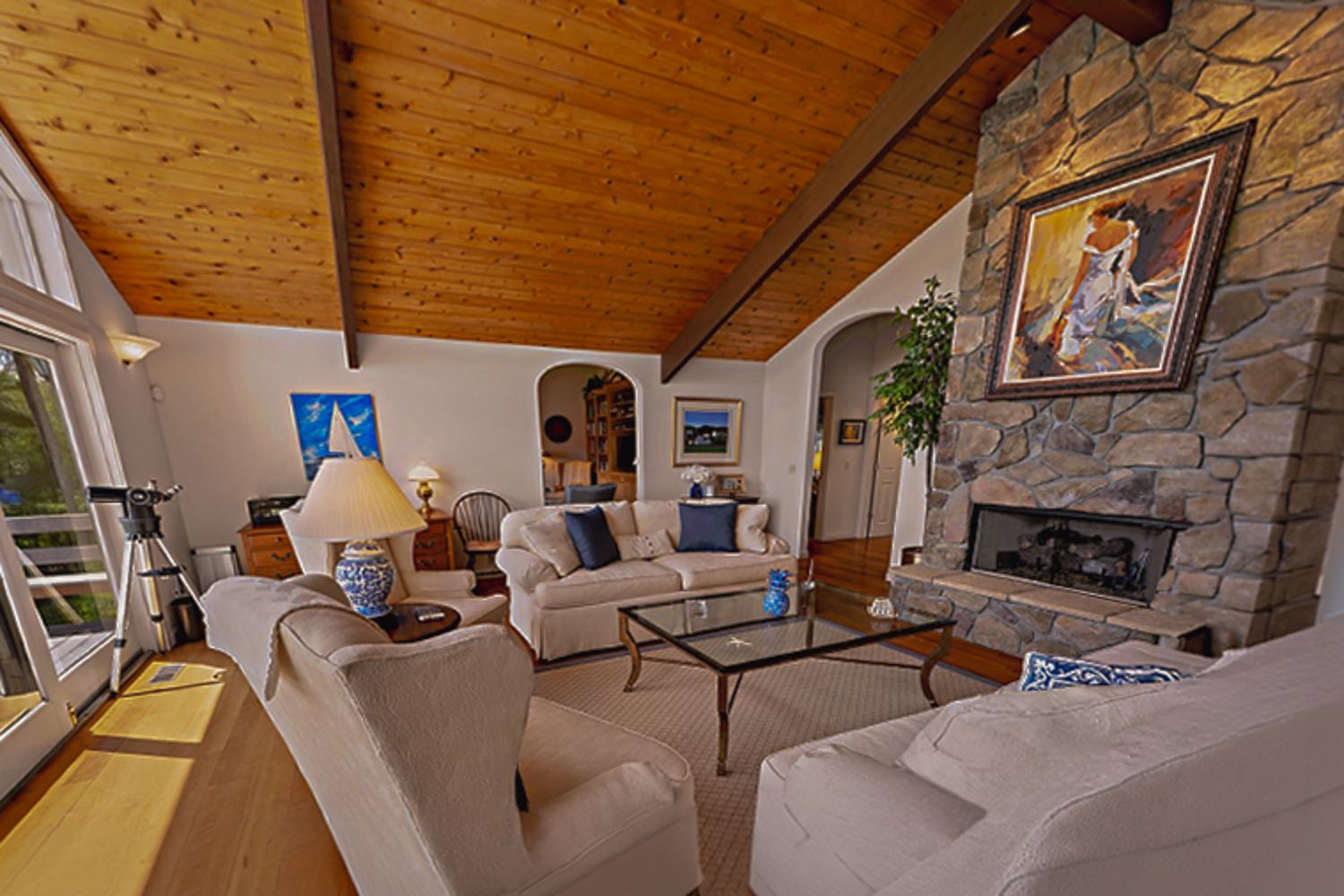 Living room shot on a phone — distorted and oversaturated