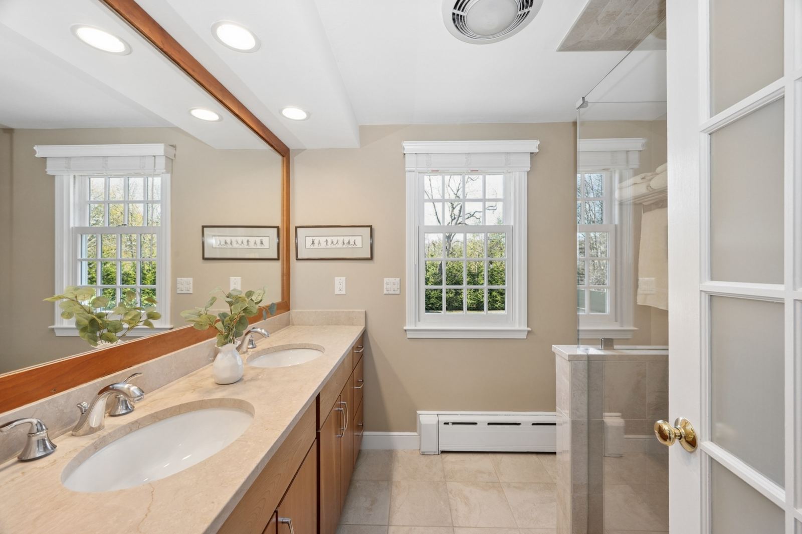 Bathroom with double vanity