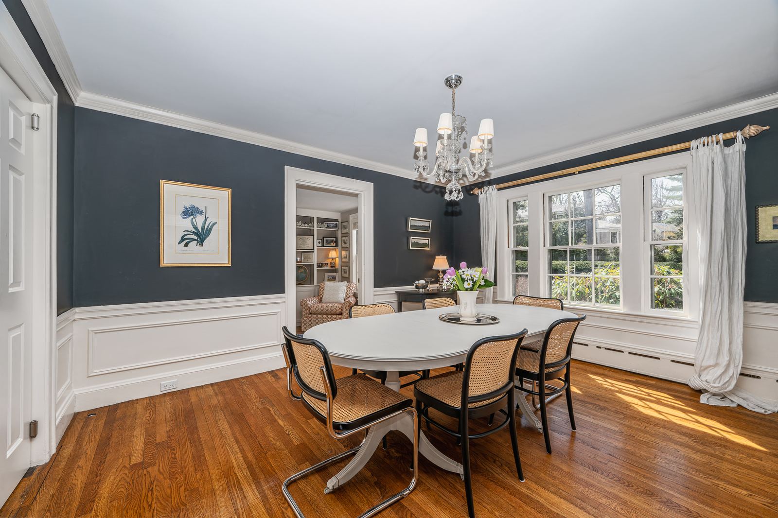 Navy dining room