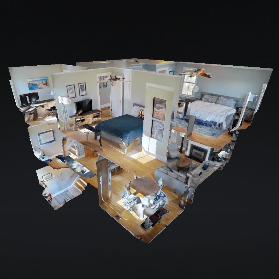 3D dollhouse view of a two-story home — click to launch the interactive tour